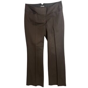 Express Editor‎ Pants Women's Size 6R Brown Flat Front Bootcut Mid Rise Work